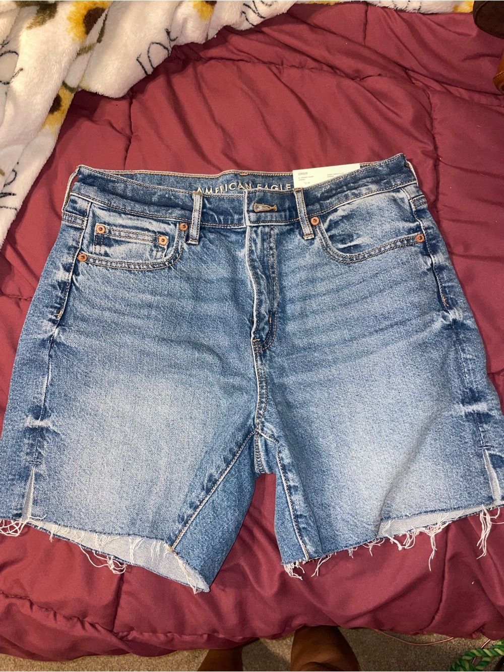 American Eagle Outfitters Light Wash Denim Cutoff Shorts